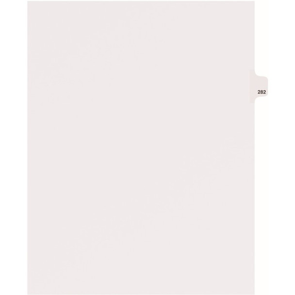 Avery&reg; Side Tab Individual Legal Dividers - 25 x Divider(s) - Side Tab(s) - 282 - 1 Tab(s)/Set - 8.5" Divider Width x 11" Divider Length - Letter - 8.50" Width x 11" Length - White Paper Divider - Recycled - 1