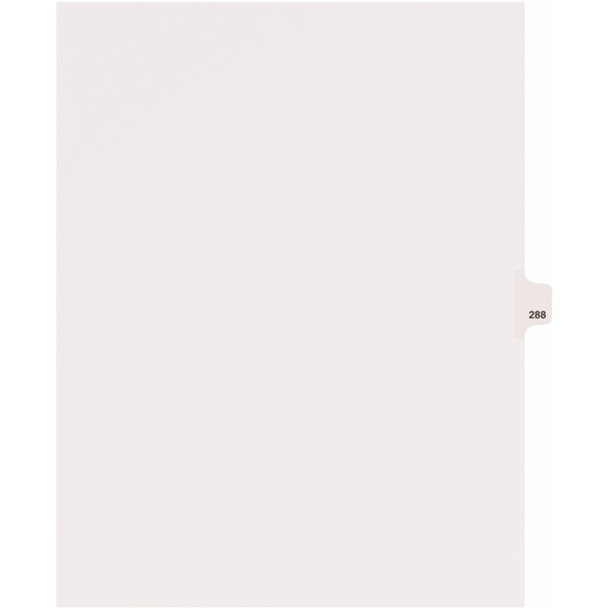 Avery&reg; Side Tab Individual Legal Dividers - 25 x Divider(s) - Side Tab(s) - 288 - 1 Tab(s)/Set - 8.5" Divider Width x 11" Divider Length - Letter - 8.50" Width x 11" Length - White Paper Divider - Recycled - 1