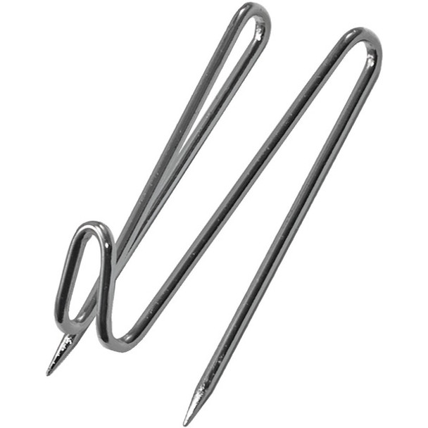Advantus Panel Wall Wire Hooks - for Calendar, Notes, Memo, Wall, Cubicle, Key - Silver - 25 / Pack
