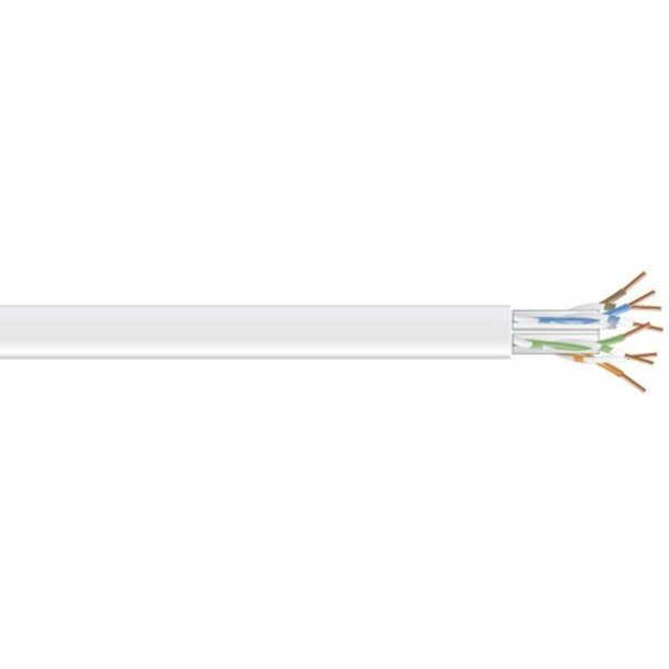 Black Box CAT5e 100-MHz Solid Bulk Cable - 1000 ft Category 5e Network Cable for Network Device - First End: Bare Wire - Second End: Bare Wire - CM - 24 AWG - White