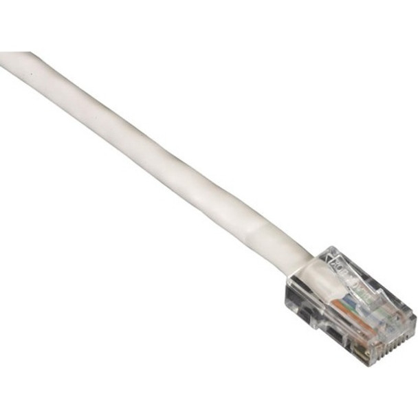 Black Box GigaBase Cat.5e UTP Patch Network Cable - 50 ft Category 5e Network Cable for Patch Panel, Wallplate, Network Device - First End: 1 x RJ-45 Network - Male - Second End: 1 x RJ-45 Network - Male - Patch Cable - CM - 24 AWG - White