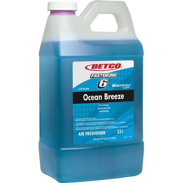 Betco BestScent Ocean Breeze Deodorizer - FASTDRAW 6 - Concentrate - 1