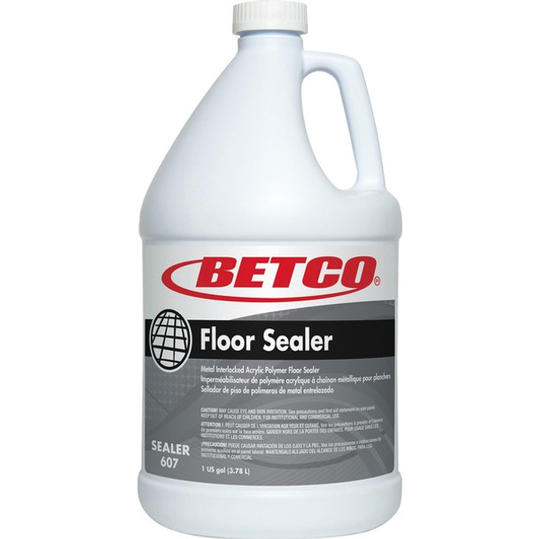 Betco Acrylic Floor Sealer - 128 fl oz (4 quart) - Characteristic Scent - 1 Each - Clear, Milky White