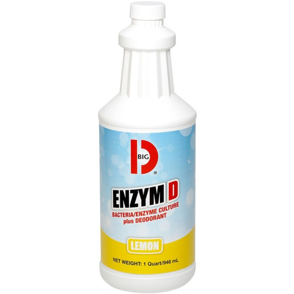 Big D Enzym D Bacteria/Enzyme Culture Deodorant - 32 fl oz (1 quart) - Citrus Scent - 1 Each - White