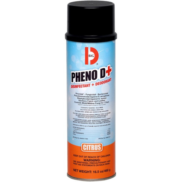 Big D Pheno D+ Disinfectant & Deodorizer - Ready-To-Use - 6 fl oz (0.2 quart) - Citrus Scent - 1 Each