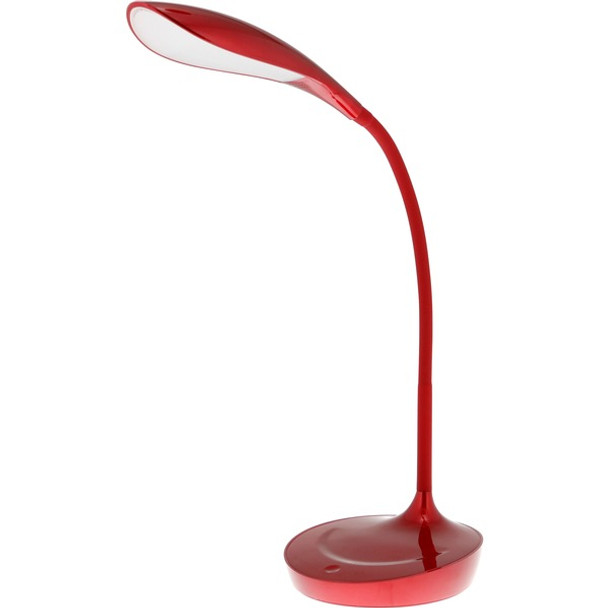 Bostitch Gooseneck Desk Lamp, Red - 4.50 W LED Bulb - USB Charging, Flexible Neck, Flicker-free, Adjustable, Glare-free Light, Eco-friendly - Desk Mountable - Red - for Studying, Reading, Relaxing, Desk, Office