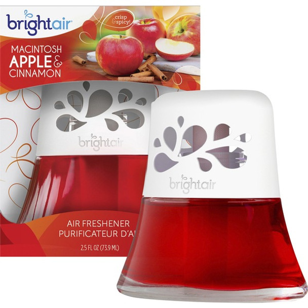 Bright Air Scented Oil Air Freshener - Oil - 2.5 fl oz (0.1 quart) - Macintosh Apple, Cinnamon - 45 Day - 1 Each