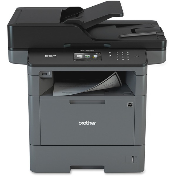 Brother DCP-L5600DN Laser Multifunction Printer - Monochrome -Duplex - Copier/Printer/Scanner - 42 ppm Mono Print - 1200 x 1200 dpi Print - 3.7" LCD Touchscreen - Ethernet - USB 2.0