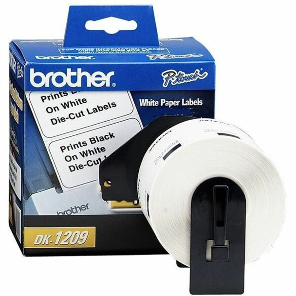 Brother DK1209 Small Address QL Printer Labels - 1 9/64" Width x 2 27/64" Length - Rectangle - Direct Thermal - White - 800 / Roll - 1 Roll