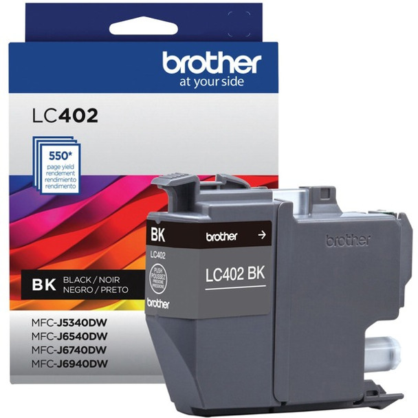 Brother LC402BKS Original Inkjet Ink Cartridge - Black Pack - 550 Pages