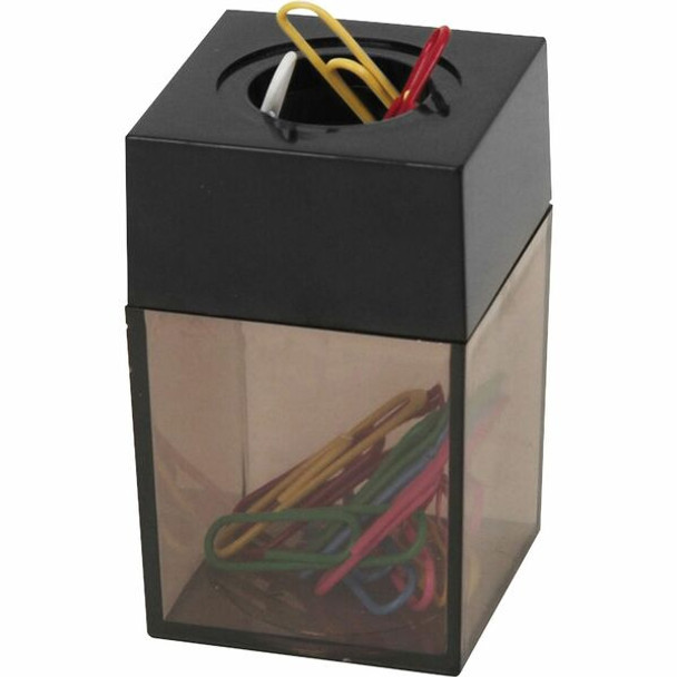 Business Source Paper Clip Holder - 2" x 3" x - 1 Each - Smoke