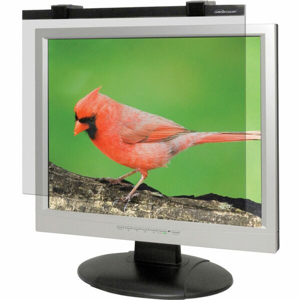 Business Source 19"-20" Monitor Antiglare Filter Black - For 19" Widescreen LCD, 20" Monitor - 16:10 - Acrylic - Anti-glare - 1 Pack