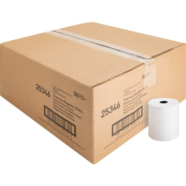 Business Source Thermal Paper - 3 1/8" x 230 ft - 48 g/m&#178; Grammage - Smooth - 50 / Carton - White