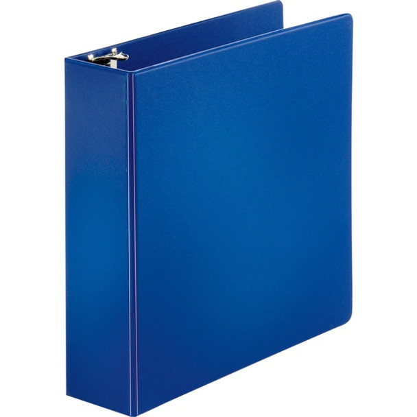 Business Source Basic Round Ring Binders - 3" Binder Capacity - Letter - 8 1/2" x 11" Sheet Size - Round Ring Fastener(s) - Vinyl - Dark Blue - 1.68 lb - 1 Each