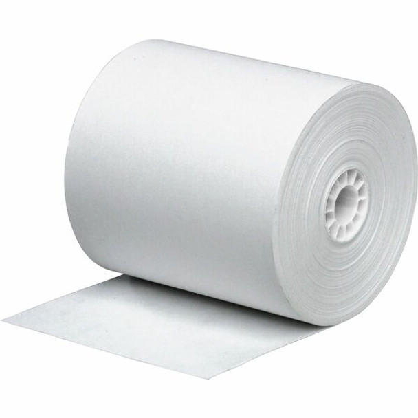 Business Source Single-ply 150' Machine Paper Rolls - 2 1/4" x 150 ft - 3 / Pack - SFI - Lint-free - White