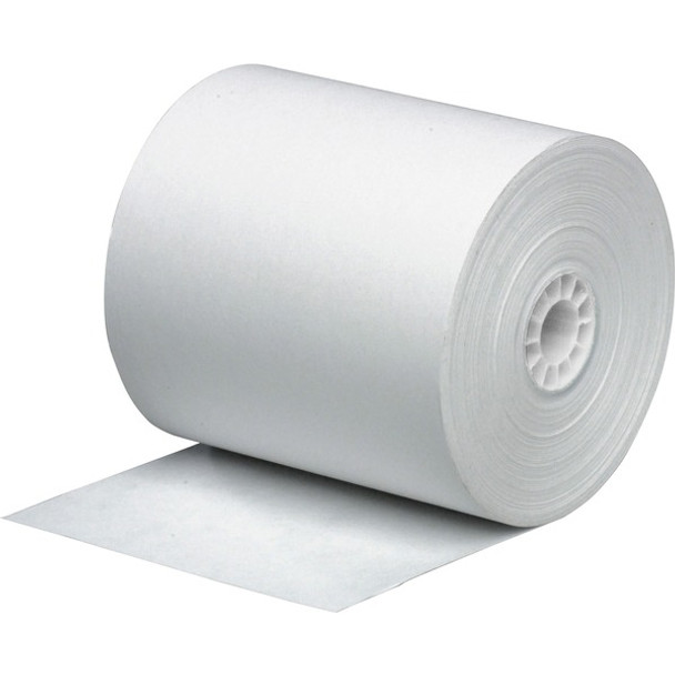 Business Source 1-Ply Pack Adding Machine Rolls - 3" x 165 ft - 12 / Pack - SFI - Lint-free - White