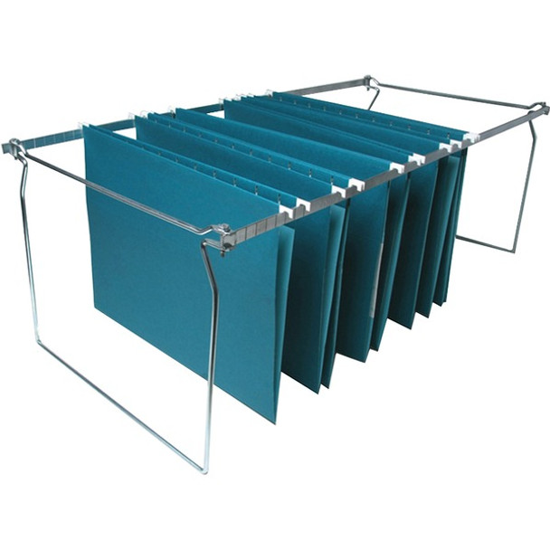 Business Source Premium File Folder Frames - Legal - Metal - Stainless Steel - 6 / Box