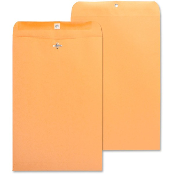 Business Source Heavy-duty Clasp Envelopes - Clasp - #98 - 10" Width x 15" Length - 28 lb - Clasp - Kraft - 100 / Box - Kraft