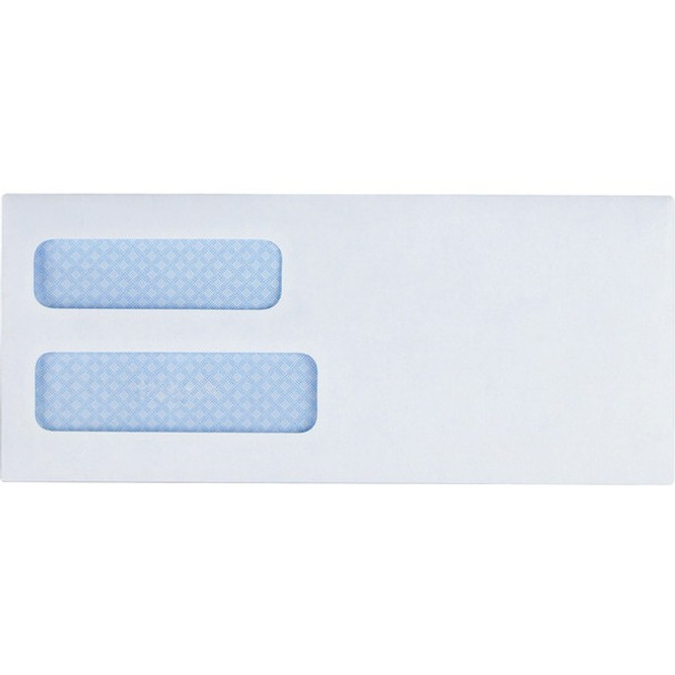 Business Source No. 8-5/8 Business Check Envelopes - Double Window - #8 5/8 - 8 5/8" Width x 3 5/8" Length - 24 lb - Gummed - Wove - 500 / Box - White