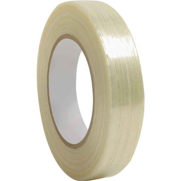 Business Source Filament Tape - 60 yd Length x 1" Width - 3" Core - Fiberglass Filament - For Reinforcing - 1 / Roll - White
