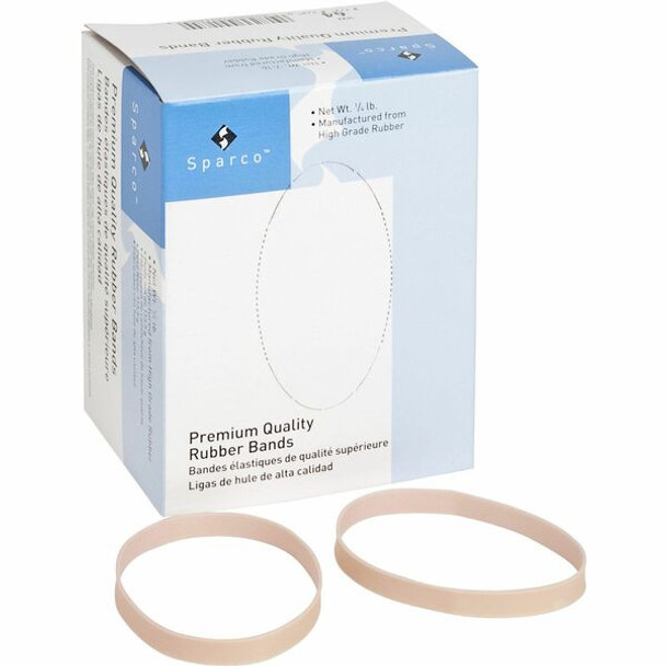 Business Source Premium Quality Rubber Bands - Size: #64 - 3.5" Length - 250 mil Thickness - 106 / Pack - Natural