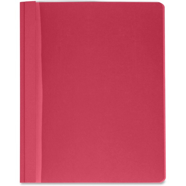 Business Source Letter Report Cover - 8 1/2" x 11" - 100 Sheet Capacity - 3 x Prong Fastener(s) - Red - 25 / Box