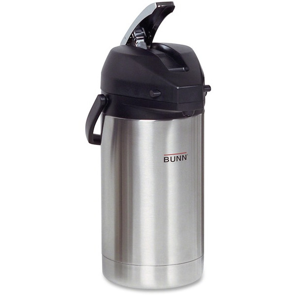 BUNN 3 Liter Stainless Steel Airpot - 3.2 quart (3 L) - Stainless Steel - Stainless Steel