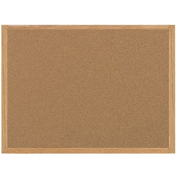 MasterVision Recycled Cork Bulletin Boards - 24" Height x 36" Width - Cork Surface - Self-healing - Wood Frame - 1 Each