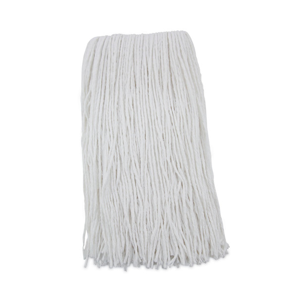 Premium Cut-End Wet Mop Heads, Rayon, 20oz, White, 12/Carton