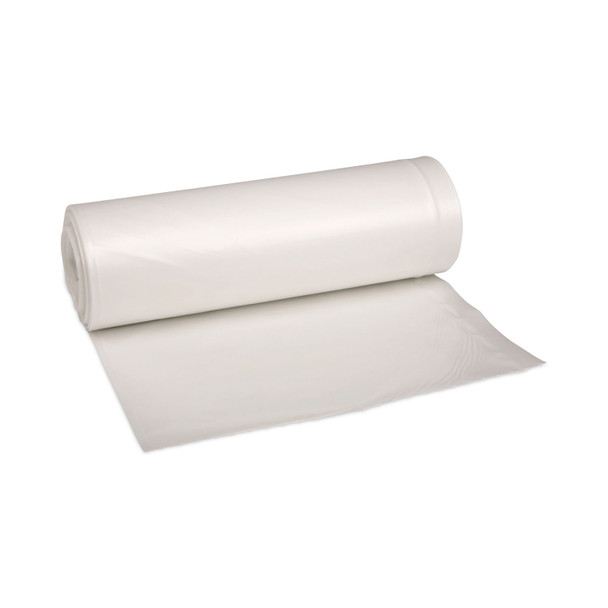 Low-Density Waste Can Liners, 33 gal, 0.6 mil, 33 x 39, White, 25 Bags/Roll, 6 Rolls/Carton