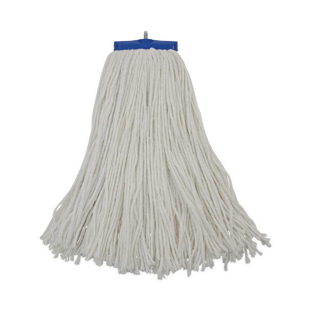 Cut-End Lie-Flat Wet Mop Head, Rayon, 16oz, White, 12/Carton