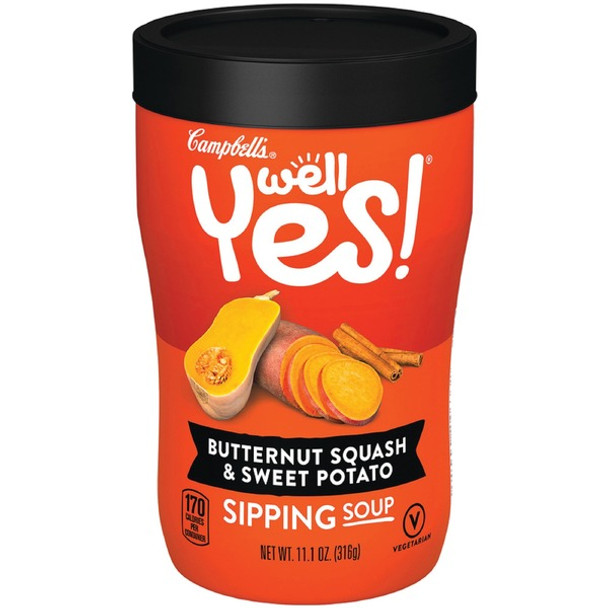 Campbell's Squash/Sweet Potato Sipping Soup - Butternut Squash & Sweet Potato - 11.10 oz - 8 / Carton