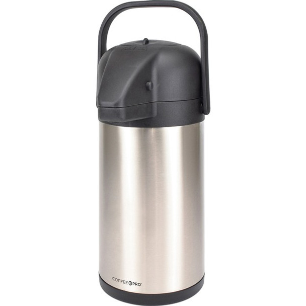 Coffee Pro Vacuum-insulated Airpot - 2.3 quart (2.2 L) - Vacuum - Stainless Steel