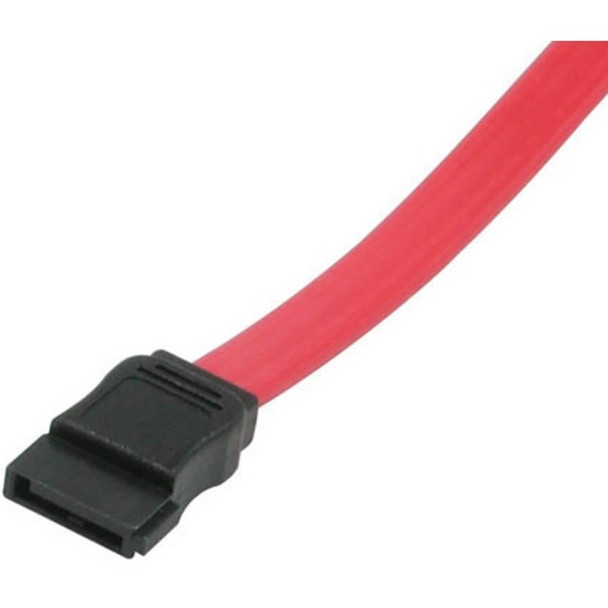 C2G 36in 7-pin 180&deg; 1-Device Serial ATA Cable - Female SATA - Female SATA - 36" - Red