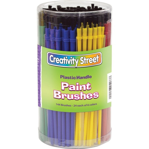 Creativity Street Canister of Paint Brushes - 144 Brush(es) Plastic