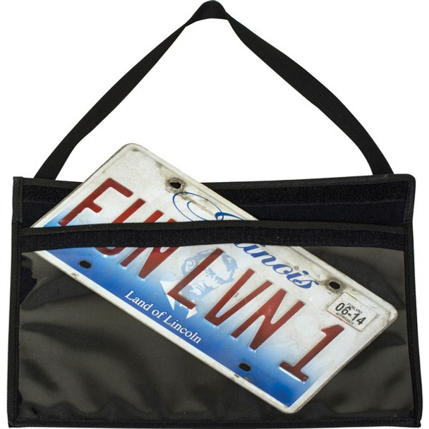 C-Line License Plate Holder - Support 13" x 8.50" Media - 9.3" x 14" - Vinyl - 1 Each - Clear, Black, Black