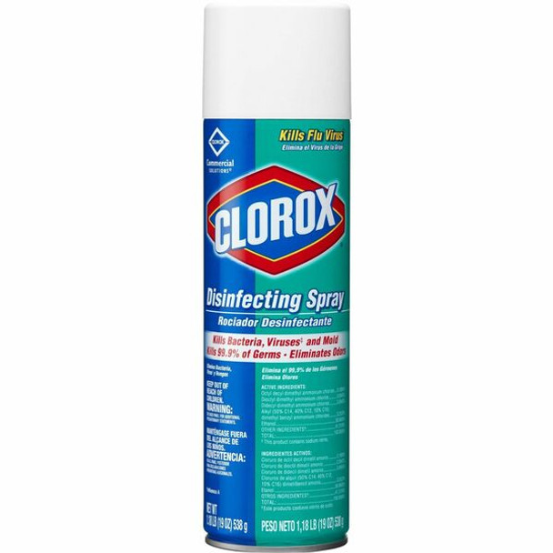 Clorox Commercial Solutions Disinfecting Aerosol Spray - 19 fl oz (0.6 quart) - Fresh Scent - 1 Each - Pleasant Scent, Disinfectant