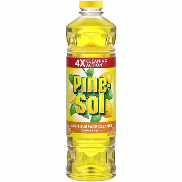 Pine-Sol All Purpose Multi-Surface Cleaner - Concentrate - 28 fl oz (0.9 quart) - Lemon Fresh Scent - 1 Each - Yellow
