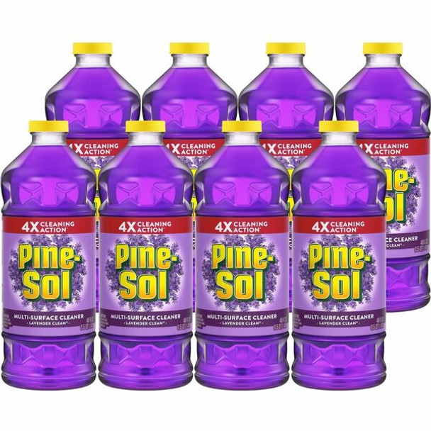 Pine-Sol Multi-Surface Cleaner - Concentrate - 48 fl oz (1.5 quart) - Lavender Scent - 8 / Carton - Purple