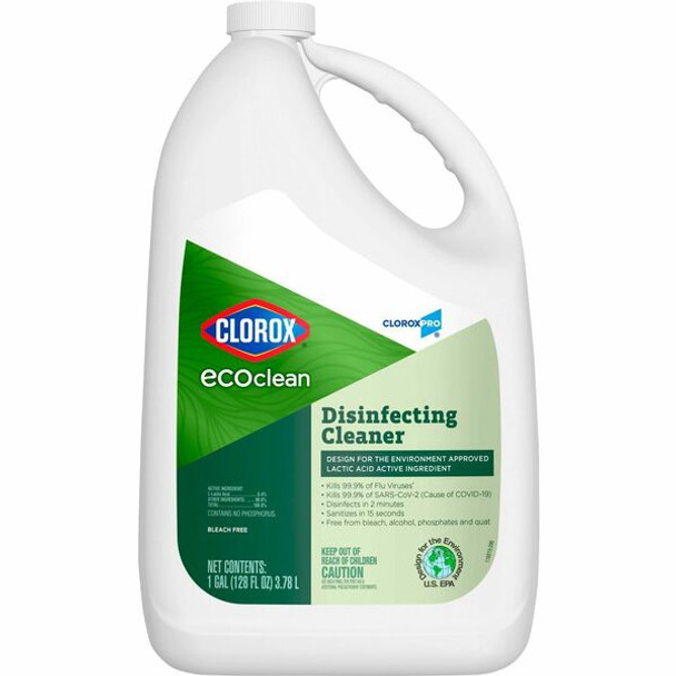 Clorox EcoClean Disinfecting Cleaner Spray - 128 fl oz (4 quart) - 1 Each - Green, White