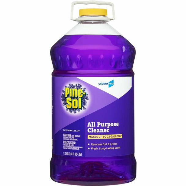 CloroxPro&trade; Pine-Sol All Purpose Cleaner - Concentrate - 144 fl oz (4.5 quart) - Lavender Clean Scent - 63 / Bundle - Purple