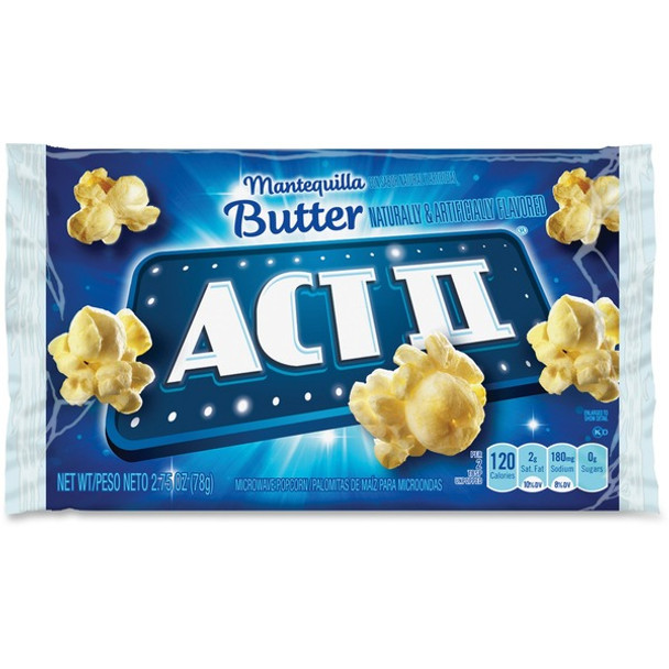 ACT II ACT II Butter Microwave Popcorn - Butter - 2.75 oz - 36 / Carton