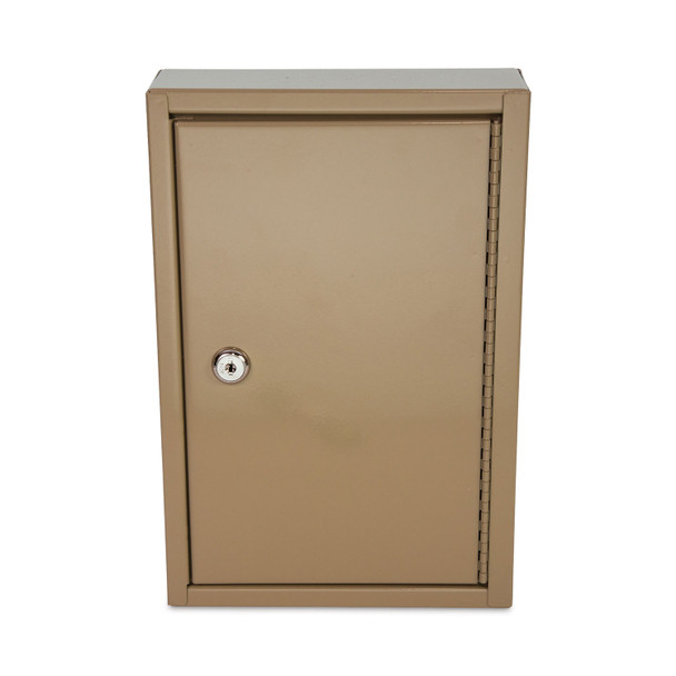 Key Lockable Key Cabinet, 30-Key, Metal, Sand, 8 x 2.63 x 12.13