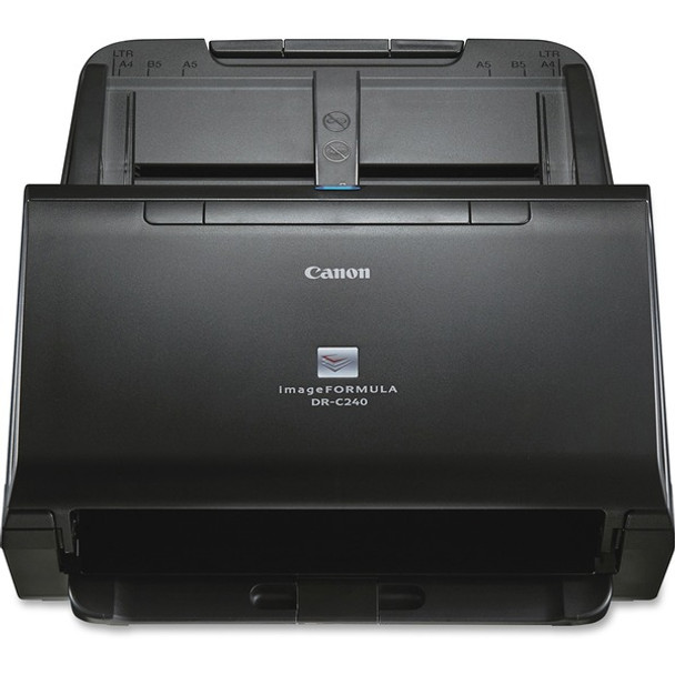 Canon imageFORMULA DR-C240 Sheetfed Scanner - 600 dpi Optical - 24-bit Color - 8-bit Grayscale - 45 ppm (Mono) - 30 ppm (Color) - Duplex Scanning - USB