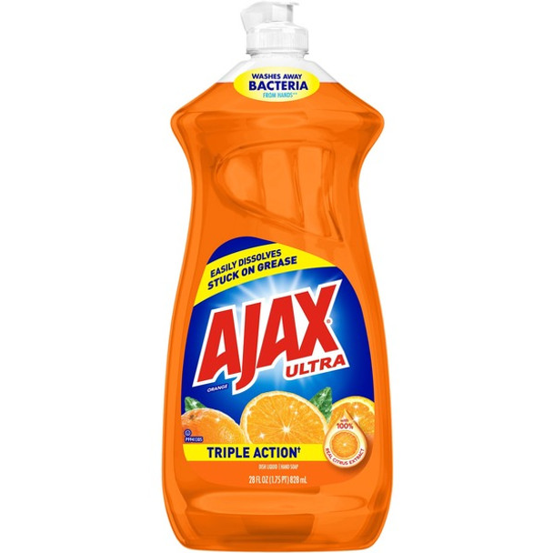 AJAX Triple Action Dish Soap - 28 fl oz (0.9 quart) - Orange Scent - 1 Each - Orange