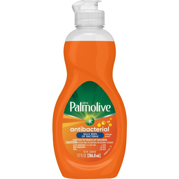 Palmolive Antibacterial Ultra Dish Soap - Concentrate - 9.7 fl oz (0.3 quart) - Mild Citrus Scent - 1 Each - Orange