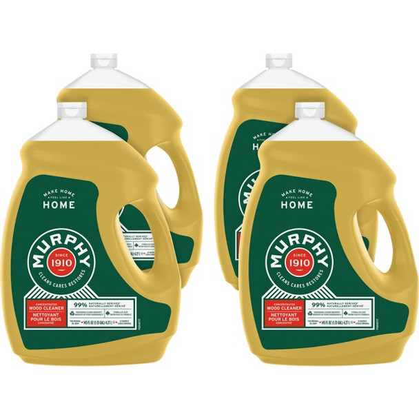 Murphy Oil Soap Cleaner - Concentrate - 145 fl oz (4.5 quart) - Natural Scent - 4 / Carton - Brown