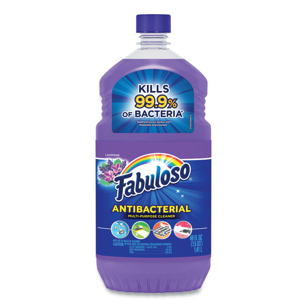 Antibacterial Multi-Purpose Cleaner, Lavender Scent, 48 oz Bottle, 6/Carton
