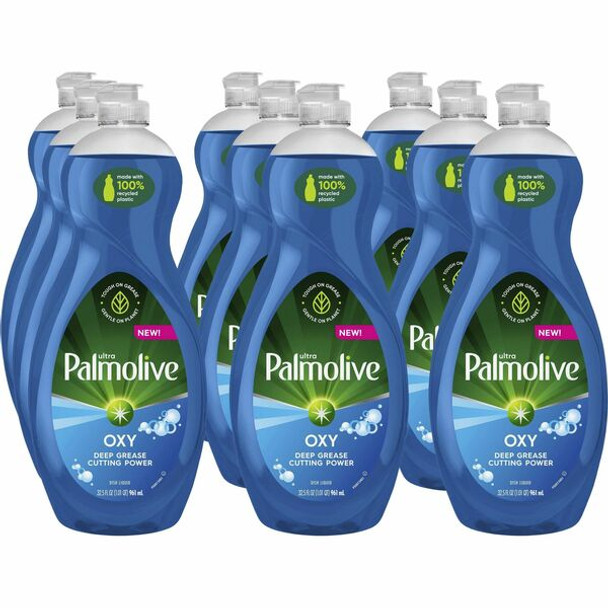 Palmolive Ultra Dish Soap Oxy Degreaser - Concentrate - 32.5 fl oz (1 quart) - 9 / Carton - Multi