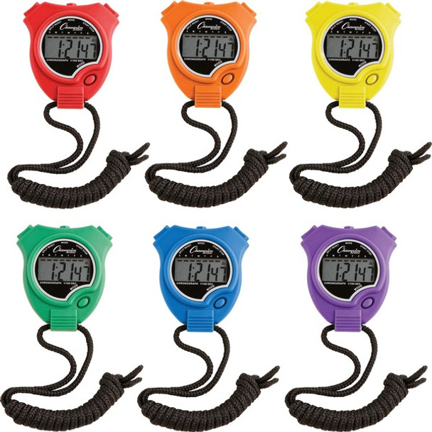 Champion Sports Stop Watch Set - Sports - Digital - Quartz - 6 / Box